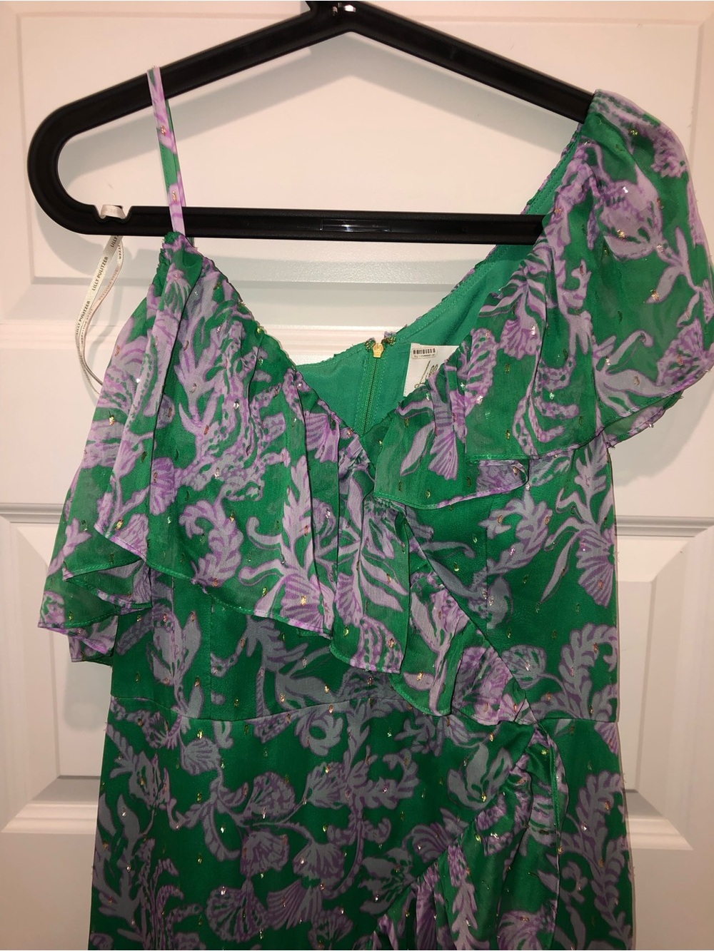 Lilly Pulitzer x Anthropologie Rosalynn Ruffle Maxi Dress Gown sz 8 - Picture 6 of 9